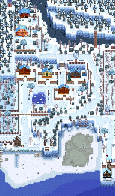 East Scarpe Stardew, Legendary Fish Stardew Valley, Beach Stardew Valley, Stardew Valley Pirate Cove, Stardew Valley Legendary Fish, Stardew Valley Fish Prices, Mobile Vet, Big Basket, Town Map