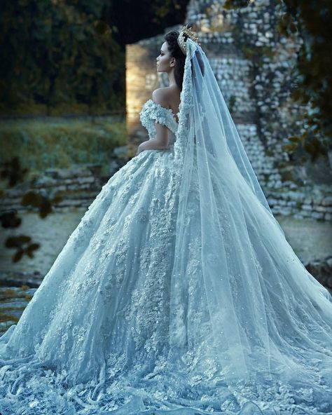 See this Instagram photo by @4dresses • 18.6k likes Wedding Dresses With Blue, Ice Blue Wedding Dress, Ice Blue Wedding, Blue Wedding Dress, Rustic Wedding Decorations, Wedding Dress With Veil, Beautiful Wedding Gowns, Blue Wedding Dresses, A Wedding Dress