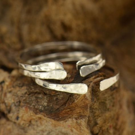 Forged Ring, Silversmithing Jewelry, Hammered Silver Jewelry, Slim Ring, Handmade Silver Jewellery, Hammered Silver Ring, Silver Rings Simple, Silver Ring Designs, Hammered Ring