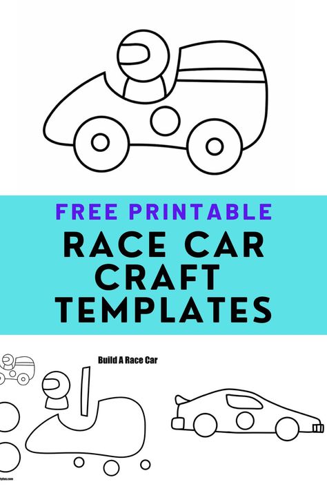 free printable race car templates Race Car Crafts For Kids, Race Car Template, Cars Template, Race Car Craft, Car Template, Race Car Birthday Party, Sheet Protector, Scout Activities, How To Make Banners