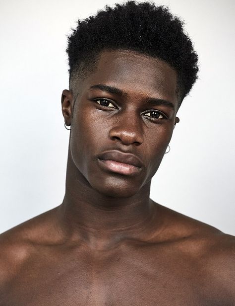 James Kakonge, Black Hairstyles Sew In, Black Men Haircuts, Dark Skin Men, Short Hair Black, Black Men Hairstyles, Face Reference, Face Photography, Afro Punk