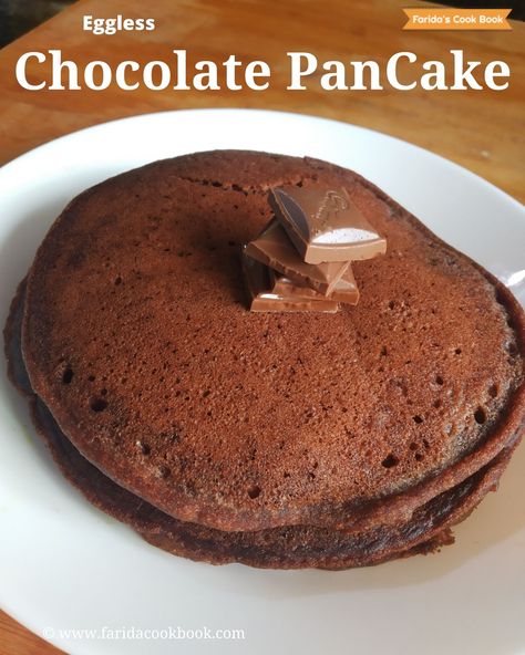 How To Make Eggless Pancakes, Eggless Pancake Recipe, Wheat Pancake Recipe, Chocolate Pancake, Wheat Pancakes, Pancake Recipe Easy, Chocolate Pancakes, How To Make Pancakes, Pancakes Easy