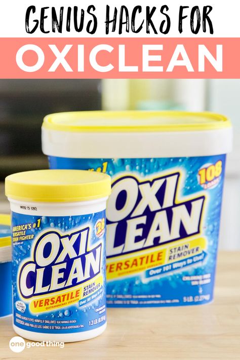 If you only use OxiClean in your laundry, you're missing out on these other amazingly practical uses! Oxiclean Uses, Diy Oxiclean, Oxi Clean, One Good Thing By Jillee, Homemade Laundry Detergent, Cleaning Stuff, Diy Home Cleaning, Cleaning Laundry, Cleaning Tips And Tricks