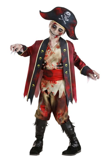 Zombie Pirates Costume, Skeleton Pirate Costume, Pirate Costumes For Kids, Zombie Pirate Costume, Zombie Pirate, Pirate Costume Kids, Edward Teach, Pirate Kids, Pirate Halloween