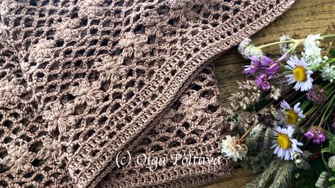 This is a PATTERN ONLY for a crochet scarf, made with mercerized 100% cotton yarn (category 2, DK) yarn and a size (3.5 MM) and D (3.25 MM) hooks. The finished measurements are about 70 inches long and 10.5 inches wide after blocking. About 925 yards of yarn are needed. The specific yarn that I used in Yarnart Begonia, 100% mercerized cotton (five skeins or 250 grams). I named this pattern Summer Wildflowers.  The pattern can be easily adjusted to any custom size. The skill level for this scarf Summer Wildflowers, Lacy Scarf, Beginner Crochet Tutorial, Crochet Cable, Shawl Crochet, Summer Scarf, Flowers Summer, Crochet Videos Tutorials, Shawl Crochet Pattern