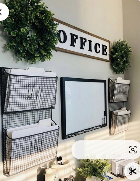 School Front Office Decorating Ideas, Work Cubicle Decor, Two Cups Of Coffee, Homeschool Room Design, Farmhouse Office Decor, Home Command Center, Basement Office, Top Of The Morning, Rays Of Sunshine