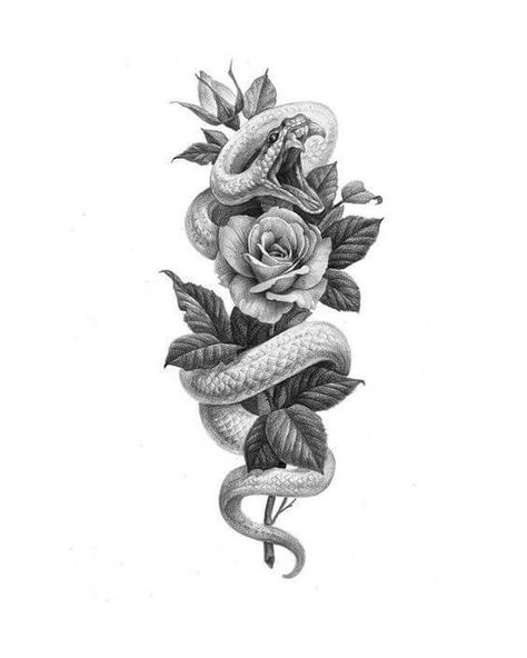 36+ Best Snake And Flower Tattoo Designs & Meanings | PetPress Cobra Tattoo, Serpent Tattoo, Kunst Tattoos, Polynesian Tattoos, Snake Tattoo Design, Illustration Tattoo, Inspiration Tattoos, Tato Lengan, Geometric Tattoos