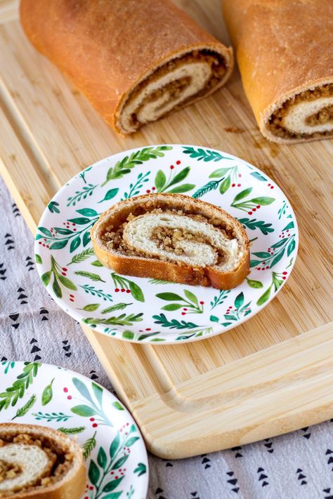 My husband introduced me to Kolache many years ago and it has become a personal staple at Christmas and Easter. This Slovak nut roll recipe is a family treasure! Sweet bread is rolled up with a walnut, sugar, and cinnamon blend. #bakesandblunders #foodphotography #foodlover #breakfast Walnut Roll, Nut Roll Recipe, Kolache Recipe, Nut Roll, Slovak Recipes, Nut Rolls, Baking Classes, Sweet Bread, Polish Recipes