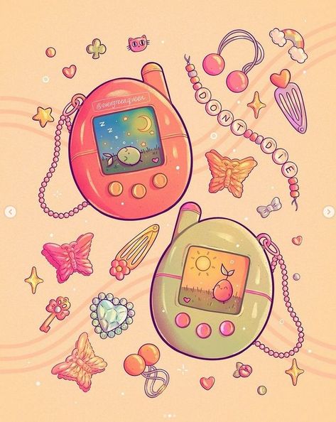 Fit Ideas Aesthetic, Kawaii Tamagotchi, Japan Kawaii, Isometric Art, Kawaii Illustration, Cute Kawaii Drawings, Fit Ideas, Cute Little Drawings, 판타지 아트