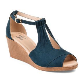 Journee Collection Jc Kedzie Womens Wedge Sandals Textiles Ideas, Window Shopper, Mom Clothes, Bathroom Paint, Blue Wedges, Sandals Wedges, Ankle Strap Wedges, Womens Sandals Wedges, Fun Color