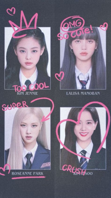 Blackpink Yearbook, Kpop Yearbook, Yearbook Aesthetic, School 2000s, Beauty Vibes, Aesthetic Beauty, Rosé Blackpink, Blackpink Rose, Lalisa Manoban