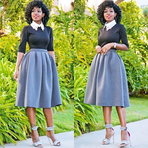 IG: @stylepantry Church Inspiration, Style Pantry, Winter Outfit Inspiration, Church Outfits, Pleated Midi Skirt, Costumes For Women, Wearing Dress, Pantry, High Waisted Skirt