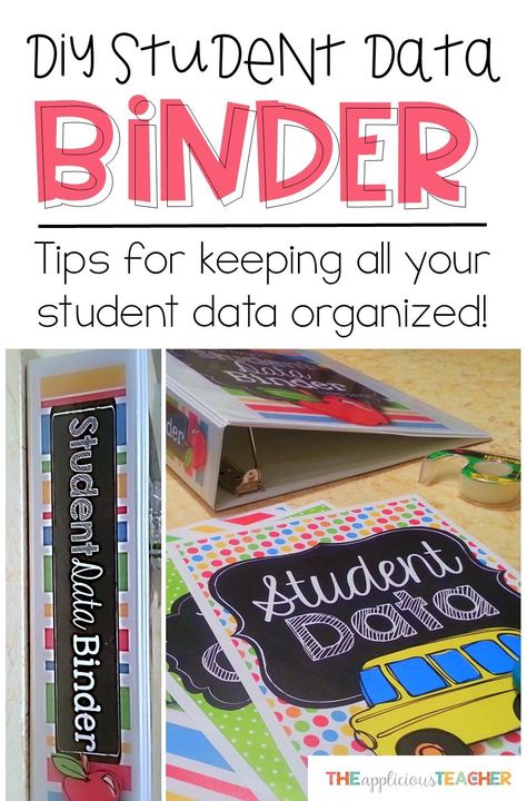 DIY Student Data Binder- Tips for creating your own student data binder so you can keep all that student data organized this school year! Student Data Organization, Iep Binder, Student Data Binders, Data Folders, Teacher Data, Student Data Tracking, Intervention Classroom, Data Binders, Student Binders