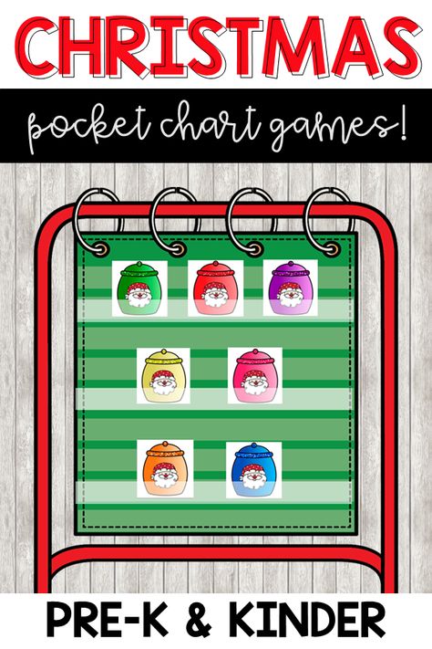 Pocket Chart Games, December Themes, Preschool Circle Time Activities, Theme For Preschool, Games Preschool, Magic Ideas, December Ideas, Letter Matching Activities, Pocket Chart Activities