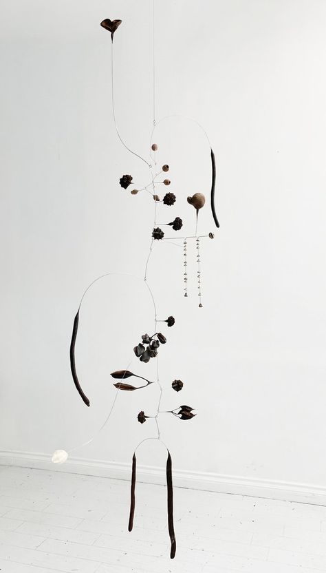 KAROLINA MASZKIEWICZ Ceramic Mobile, Nature Mobile, Calder Mobile, Feather Mobile, Mobile Sculpture, Ceramic Wall Sculpture, Art Mobile, Dream Wedding Decorations, Mobile Art