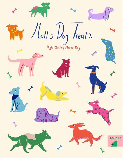 Dog Treat Illustration, Mutt Dog, Dog Illustration, Dog Treat, Packaging Ideas, Dog Food, Dog Treats, Art Sketches, Dog Food Recipes