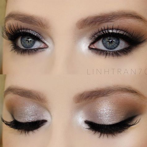 Most Magical Makeup Ideas for Gray Eyes ★ See more: http://glaminati.com/makeup-ideas-gray-eyes/ Grey Eye Makeup, Amazing Wedding Makeup, Make Up Designs, Wedding Hairstyles And Makeup, Grey Makeup, Grey Eyes, Wedding Makeup Tips, Dramatic Eye Makeup, Magical Makeup