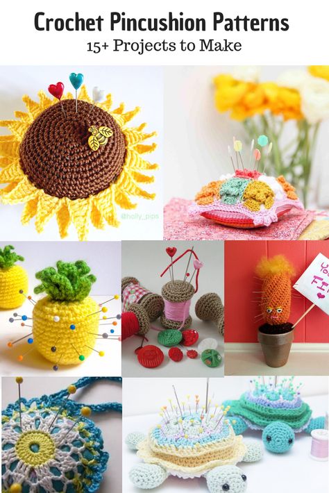 Crochet Pincushion Patterns- 15 Plus Delightful Projects - These are really great! #happilyhookedlikes #patternroundup Crochet Pin Cushion Pattern Free, Crochet Pin Cushion Pattern, Pincushion Patterns, Crochet Pincushion, Micro Crochet, Pin Cushions Patterns, Corner To Corner Crochet, Crochet Keychain Pattern, Simple Crochet