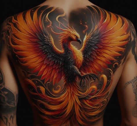 3d Dragon Tattoo, Flying Phoenix Tattoo, Most Beautiful Tattoos, Phoenix Tattoo Sleeve, Octopus Tattoo Sleeve, Phoenix Tattoo Feminine, Phoenix Bird Tattoos, Best Cover Up Tattoos, Cool Shoulder Tattoos