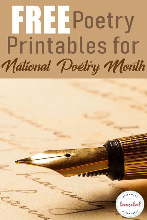 Adding poetry into your language arts learning doesn't have to be hard. With a few tips and a lot of FREE printables, you can easily create a wonderful poetry unit. #poetry #homeschoolers #hsgiveaways #homeschooling Poetry Activities Elementary, Poetry Study, Elementary Poetry, Homeschooling Printables, Poetry Teatime, Poetry Books For Kids, Poetry Worksheets, Poetry Tea Time, Writing Prompts Poetry