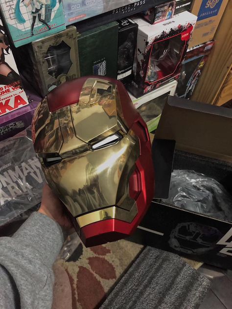 Ironman Helmet Helmet Aesthetic, Ironman Helmet, Iron Man Helmet, Iron Man Suit, Man Suit, Iron Man, Action Figures, Toys