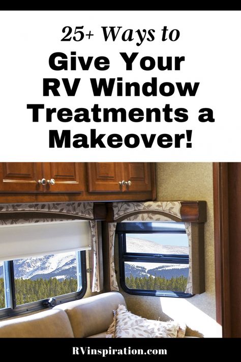 If you're not loving the factory-installed cornices, valances, or curtains in your camper or motorhome, try one of these DIY ideas to give your RV windows a makeover! | #RVcurtains #RVwindowtreatments #RVdecor #RVmakeover Camper Valance Makeover, Rv Cornice Makeover, Camper Valance Redo, Rv Walls Makeover, New Camper Decorating Ideas, Camper Window Treatments, Rv Window Treatments Ideas, Rv Curtain Ideas, Diy Rv Curtains