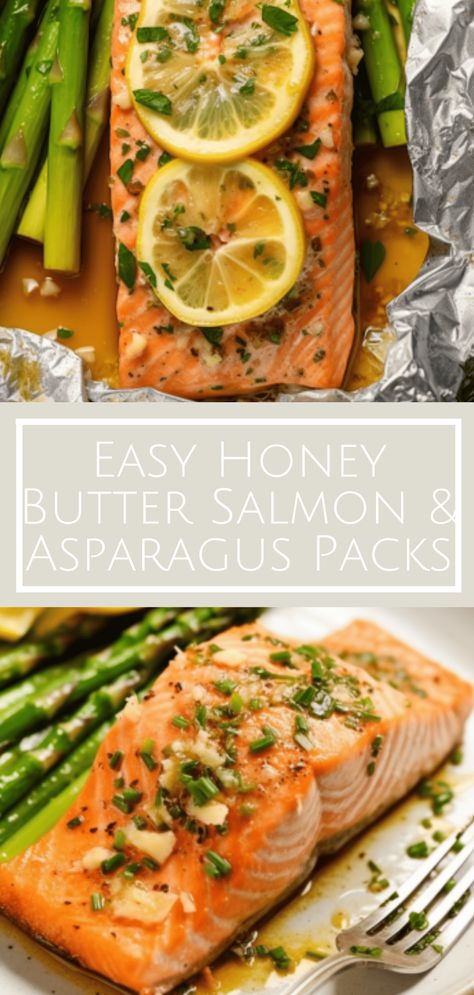 Prepare a flavorful, nutritious meal with our Easy Honey Butter Salmon & Asparagus Packs, perfect for a quick and fuss-free weeknight dinner. Honey Butter Salmon, Easy Honey Butter, Salmon Meal Prep, Salmon Asparagus, Frozen Salmon, Butter Salmon, Salmon And Asparagus, Salmon Dinner, Diced Potatoes