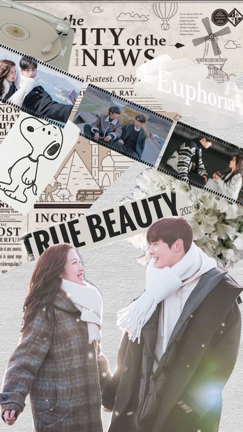 Pc Aesthetic Wallpaper Hd, Love Kdramas, Kdrama Fan Art Wallpaper, Love Moodboard, Kdrama Love, True Beauty Quotes, Moodboard Collage, Moon Ga Young, Beauty Posters