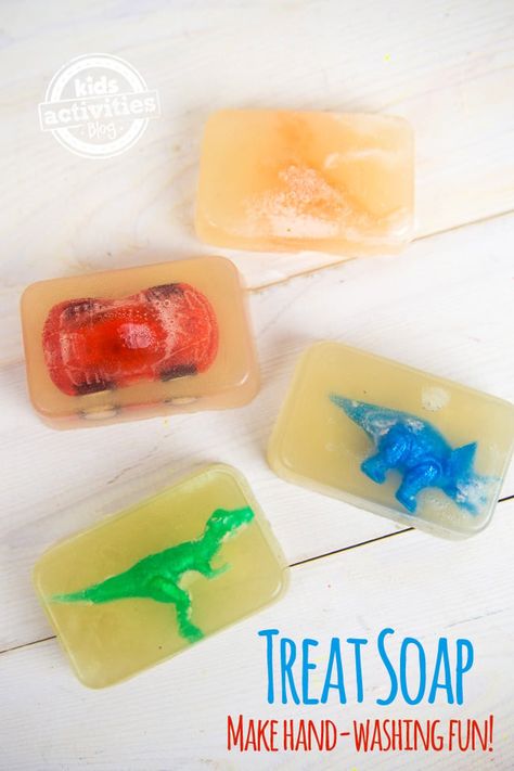 Homemade Soap for Kids with a Toy in the Middle for Fun! | Kids Activities Blog Homemade Toys For Kids, Homemade Soap For Kids, Fun Kids Activities, Homemade Soap Bars, Halloween Soap, Soap Ideas, Homemade Toys, Homemade Soap, Glycerin Soap