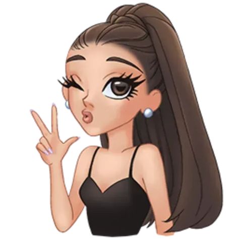 Ariana Grande Arimojis Sticker pack - Stickers Cloud Ariana Grande Icons, Ariana Grande Anime, Ariana Grande Drawings, Kissy Face, Ariana Grande Fans, Ariana Grande Cute, Girls Tumbler, Ariana Grande Wallpaper, Mickey Mouse Wallpaper