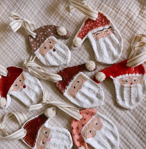 Salt dough ornaments Ideas from... - Waldorf art and teacher Salt Dough Painting, Christian Salt Dough Ornaments, Salt Dough Crafts Christmas, Salt Dough Ornaments Ideas, Slat Dough Christmas Ornaments, Toddler Ornament Ideas, Salt Dough Christmas Ornaments For Kids, Salt Dough Ornaments Painting Ideas, Salt Dough Ornaments For Grandparents