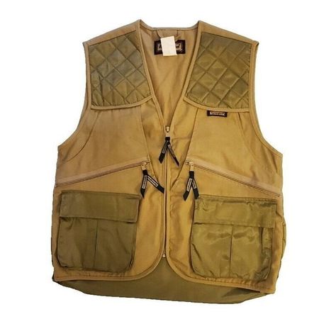 Remington Mens Hunting Vest Sz M Large Pockets Zippered Padded Shoulder Beige The Shocker, Saint Louis Missouri, Hunting Vest, Fishing Vest, Construction Business, Reversible Vest, Character Profile, Vintage Vest, Hunting Gear