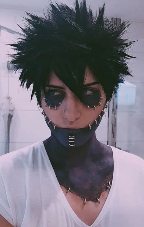 Dabi Makeup, Skylanders Characters, Creepypasta Cosplay, Touya Todoroki, Anime Cosplay Makeup, Mha Cosplay, Carnival Makeup, Cosplay Inspiration, Anime Makeup