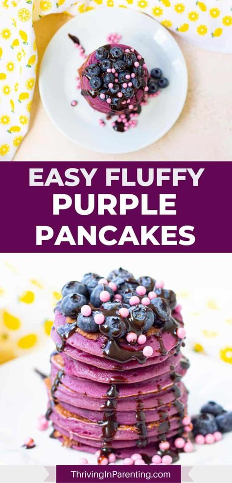 Discover the art of making aesthetic purple pancakes with this easy recipe! Elevate your breakfast game with delightful ube pancakes – a unique and tasty purple food option. Learn how to make these eye-catching purple yam pancakes for a delicious twist on your morning routine. Cute pancakes recipe for a colorful and flavorful experience! Ube Pancakes Recipe, Purple Pancakes, Purple Snacks, Fancy Pancakes, Ube Pancakes, Cute Pancakes, Strawberry Yogurt Parfait, Easy Crescent Roll Recipes, Making Aesthetic