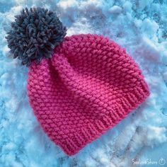 Quickie Seed Stitch Beanie - Free Knit Pattern Seed Stitch Hat, Crochet Seed Stitch, Knitting Patterns Hats Women, Free Knit Pattern, Beanie Pattern Free, Easy Knit Hat, Beanie Knitting Patterns Free, Knitted Hats Kids, Hat Patterns Free