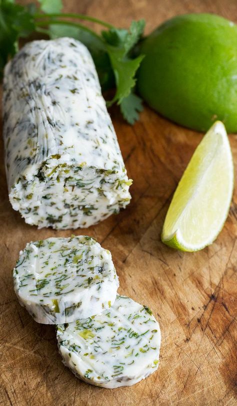 Cilantro Lime Compound Butter Cilantro Lime Butter, Flavored Butter Recipes, Compound Butter Recipe, Butter Recipes Homemade, Lime Butter, Enjoy Your Meal, Flavored Butter, Compound Butter, Homemade Butter