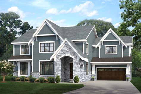 House Design Suburban, Basic Suburban House, Houses Suburban, Suburban Modern House, 2 Story Suburban House, Suburban Farmhouse, Family Suburban House Exterior, Big Suburban House Exterior, Suburban Home Exterior