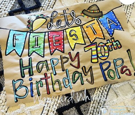 Grad Party Banner, Grad Banner, Birthday Banner Design, Party Themes For Boys, Door Hanger Template, Fiesta Theme, Hand Lettering Art, Gaming Banner, Painted Bags