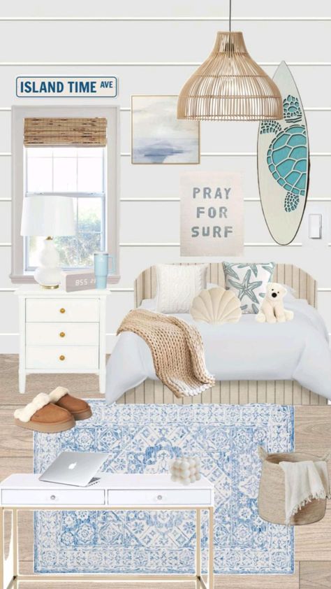 Preppy Kid, Costal Bedroom, Surf Room Decor, Coastal Room Decor, Ocean Room Decor, Beachy Room Decor, Shuffles Aesthetic, Beach Room Decor, Dorm Room Styles