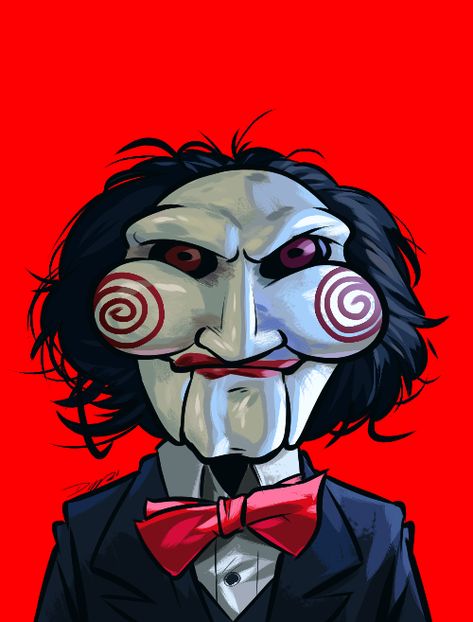 Jigsaw Art Horror, Saw Pfp, Saw Fanart, Pfp Maker, Profile Picture Ideas, Jigsaw Saw, Horror Drawing, Tattoo Style Drawings, Scroll Pattern