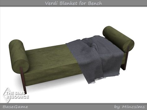 Sims 4 Cc Bench Seat, Sims 4 Cc Bench, Sims 4 Lounge Chair, Sims 4 Beds, Window Siding, Sims Ideas, Bed Bench, Bedroom Bench, Green Chair