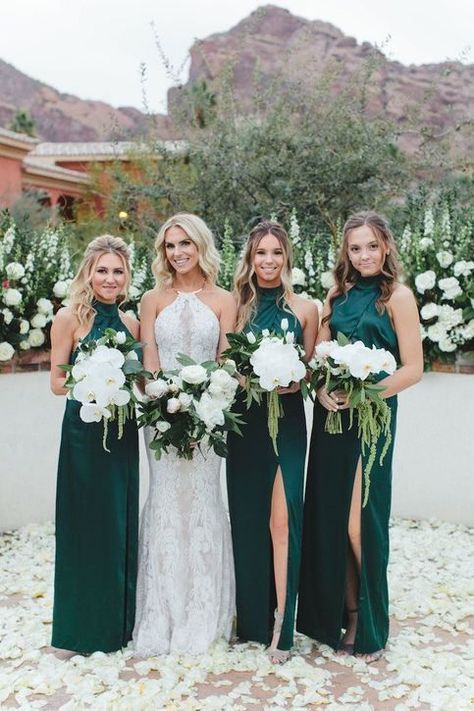 Teal Bridesmaid Dresses Long, High Neck Bridesmaid Dresses, Teal Bridesmaid, Teal Bridesmaid Dresses, Halter Bridesmaid Dress, Green Bridesmaid, Long Bridesmaid Dress, Long Bridesmaid Dresses, You Can