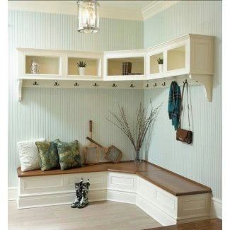 Corner Benches - Ideas on Foter Corner Entryway Bench, Diy Corner Bench, Shoe Storage Cupboard, Corner Entryway, Corner Bench Seating, Shelf Entryway, Farmhouse Mudroom, Mudroom Decor, Corner Bench