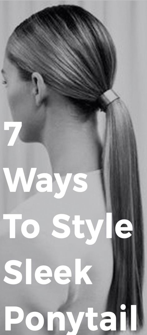 How To Make A Sleek Ponytail, Low Slick Ponytail, Slik Ponytail Styles, Low Sleek Ponytail, Low Pony Hairstyles, Pull Back Bangs, Sleek High Ponytail, Sleek Back Hair, Prom Ponytail Hairstyles