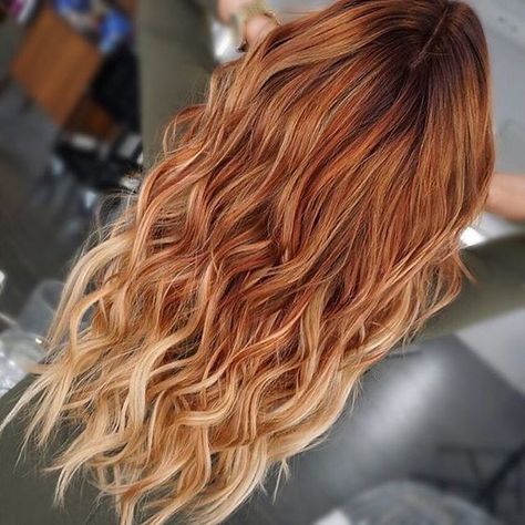 Balayage Red, Nbr Extensions, Highlights Red, Red Hair With Blonde Highlights, Red Balayage Hair, Red Blonde Hair, Natural Red Hair, Blond Balayage, Red To Blonde