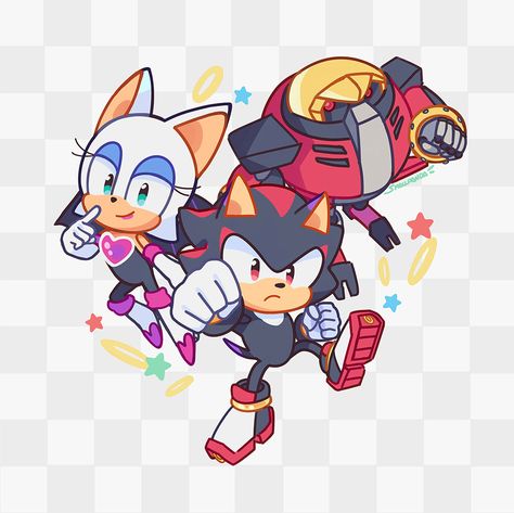 Sonic Team Dark, Team Dark Sonic, Omega Sonic, Keychains Ideas, Dark Sonic, Funny Sonic, Team Dark, Shadow And Rouge, Shadow And Maria