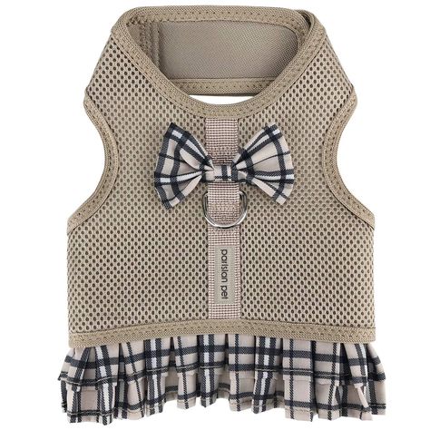 Parisian Pet Dog Cat Harness Step-in Vest * Want additional info? Click on the image.-It is an affiliate link to Amazon. Fashion Harness, Preppy Dog, Harness Dress, Plaid Bow Tie, Pet Fashion, Plaid Bow, Pet Harness, Khaki Dress, Dog Dresses