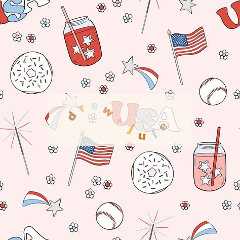 Digital seamless design print featuring groovy 4th of July vibes. USA Patriotic red / white / pink tones - perfect boho pattern for 4th of July or Memorial Day! This listing is for a Seamless Pattern Repeat, DIGITAL FILE (no physical item) You will receive a download link for the file(s) upon completed purchase. 12inx12in || JPG || RGB || 300DPI Flattened Image (Not Vector / Layered) Please read the details below fully before purchasing! BY PURCHASING THIS DESIGN, YOU UNDERSTAND & AGREE TO THE F Bujo Elements, 4th Of July Illustration, July Vibes, Beautiful Tattoos For Women, Classy Tattoos, Usa Patriotic, Phone Wallpaper Patterns, Retro Summer, Boho Patterns