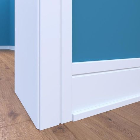 Craftsman 3/4-in x 8-ft Primed Shoe Moulding (Actual: 0.75-in x 8-ft) at Lowes.com Floor Trim Ideas Baseboards, Craftsman Baseboard, Shoe Moulding, Lowes Paint, Base Shoe Molding, Modern Baseboards, Craftsman Remodel, Baseboard Styles, Baseboard Moulding