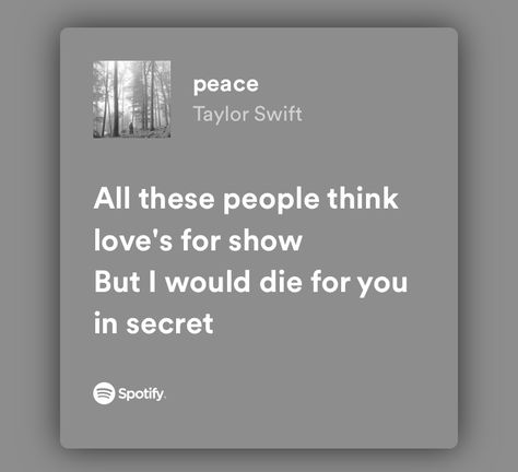 Secret Love Wallpaper, All These People Think Love's For Show, I Would Die For You, Taylor Memes, Taylor Swift Lyric Quotes, Taylor Swift Song Lyrics, Taylor Lyrics, Swift Lyrics, Creative Gifts For Boyfriend